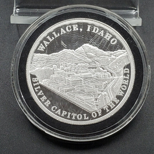 Wallace, Idaho 1 Troy Oz 999 plus Fine Silver Centennial 1884 - 1984
