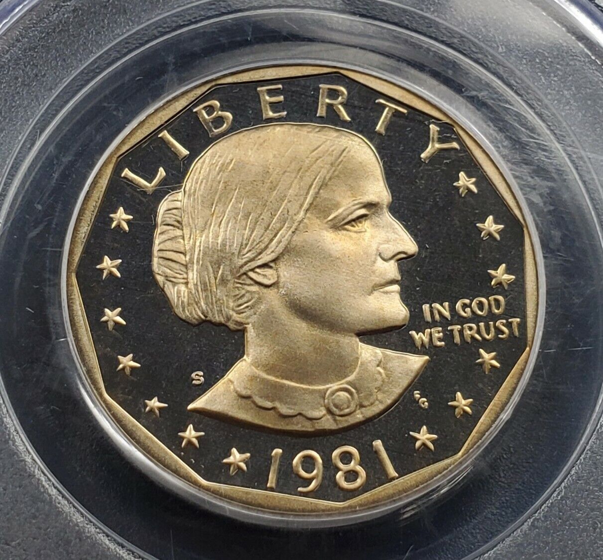 1981 S TYPE 2 SBA $1 Susan B Anthony Small Size Dollar Coin PCGS PR69 DCAM