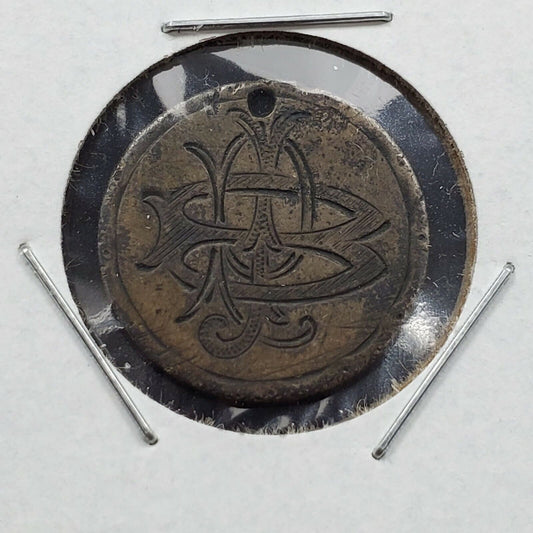 RJB Monogram Love Token on Rev of 1883 Seated Liberty silver dime