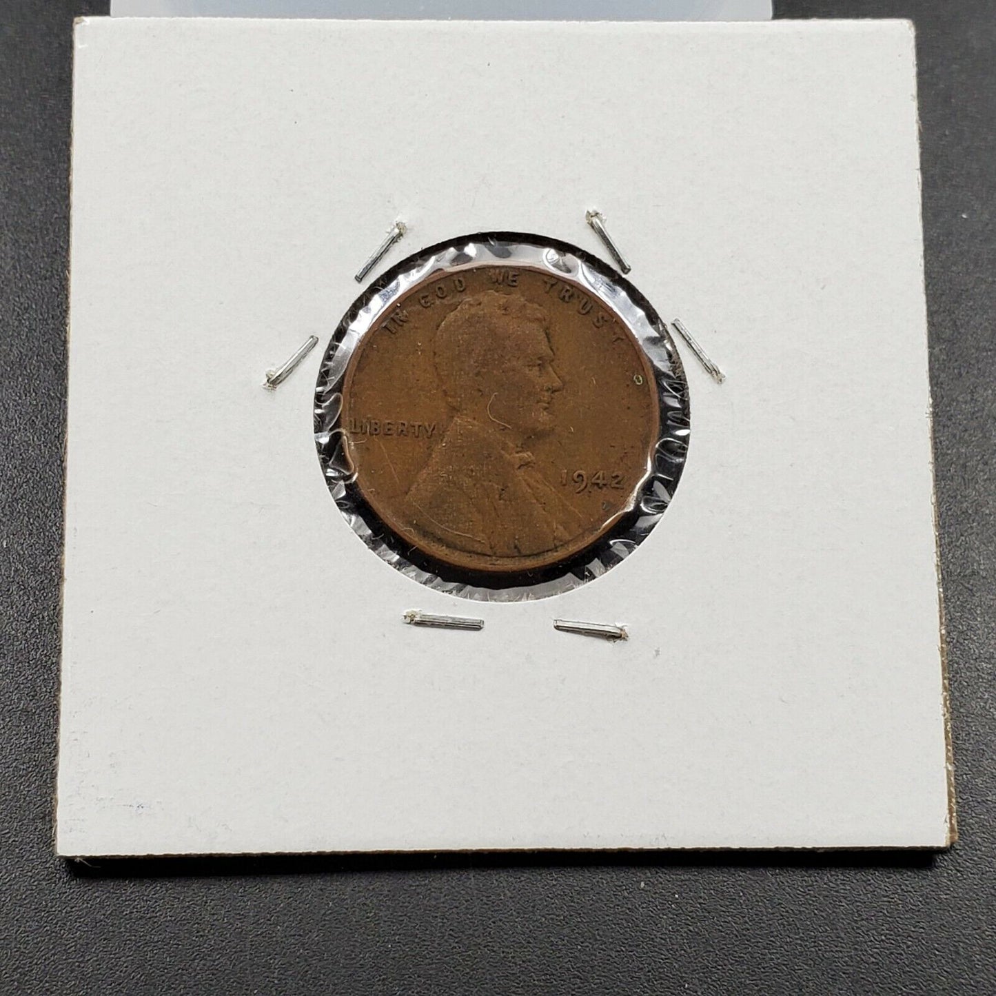 1942 P 1c Lincoln Wheat Cent Error Coin Major Laminated Planchet WW2 Era