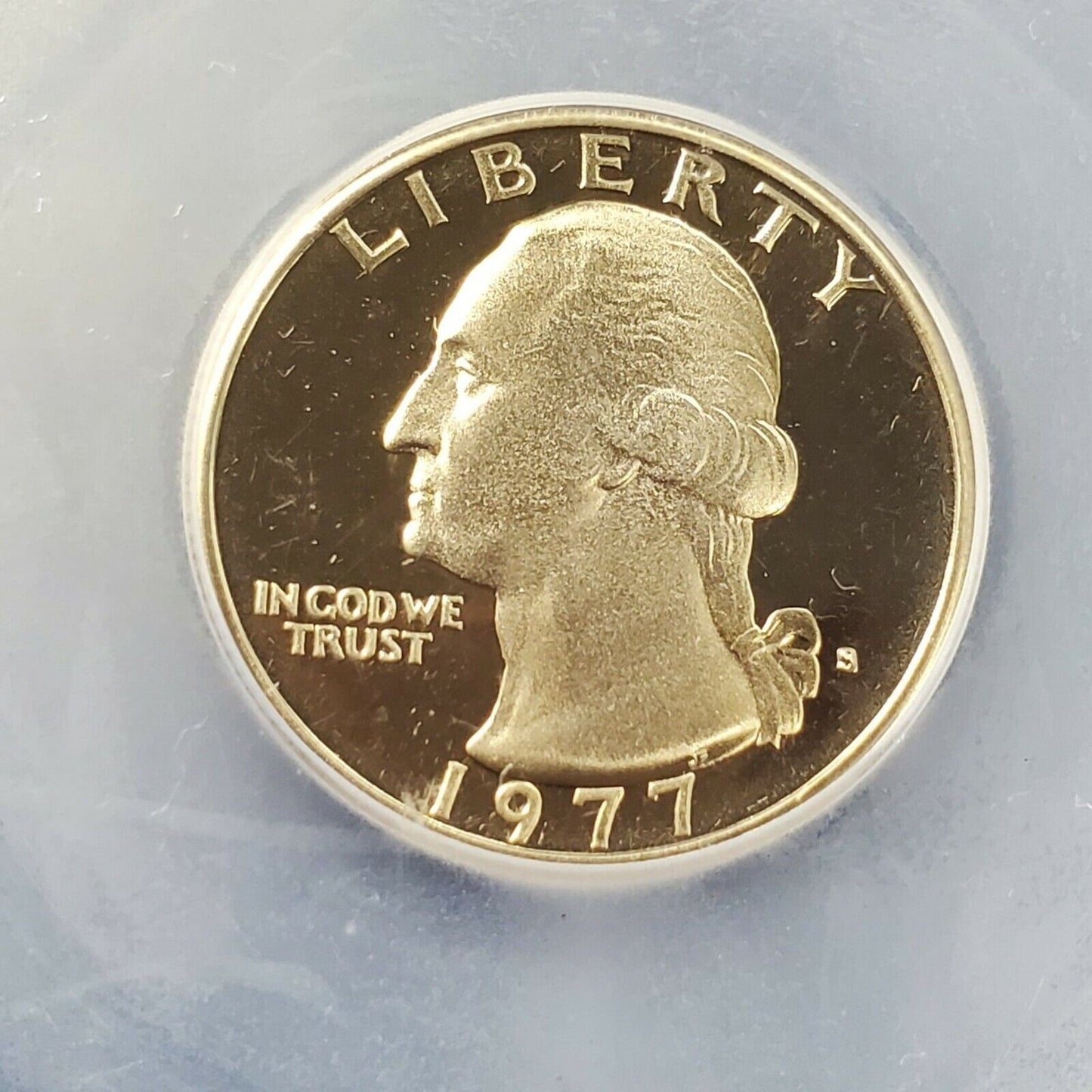 1977 S 25C Washington Quarter Clad Coin ICG PR70 Dcam Perfect Grade Proof Gem 2