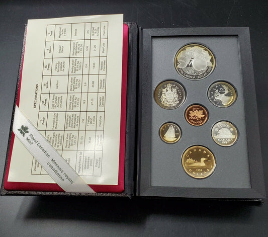 Canada 1996 RCM Proof Set DOUBLE DOLLAR With Box Some TONER COINS