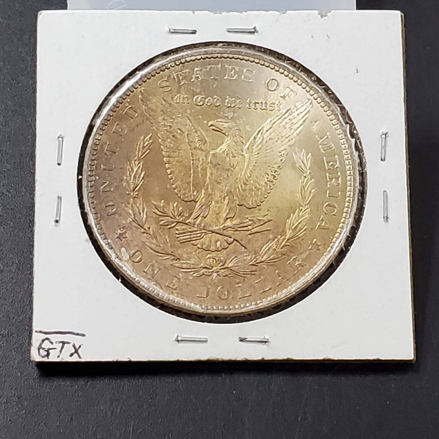 1882 CC Morgan Eagle Silver Dollar Coin BU UNC Nice Amber Toning Toner Luster ++