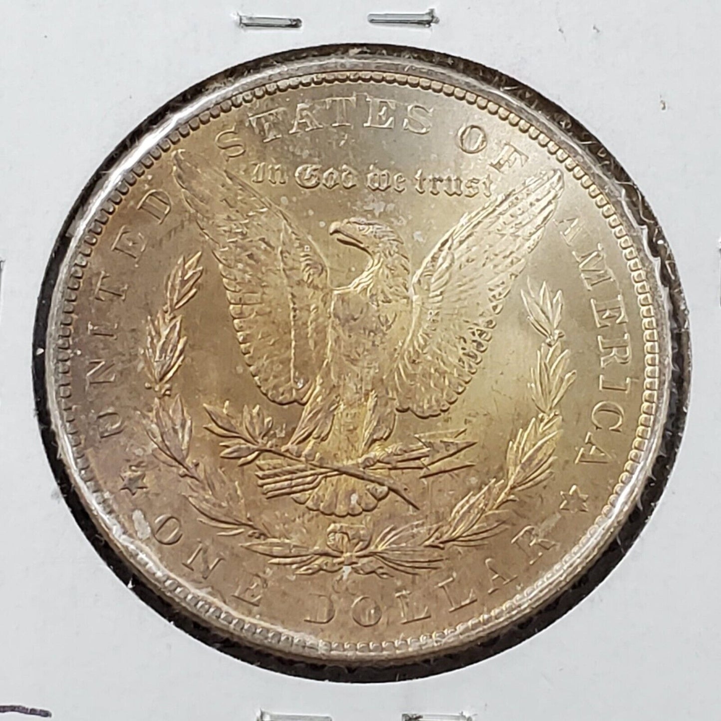 1882 CC Morgan Eagle Silver Dollar Coin BU UNC Nice Amber Toning Toner Luster ++