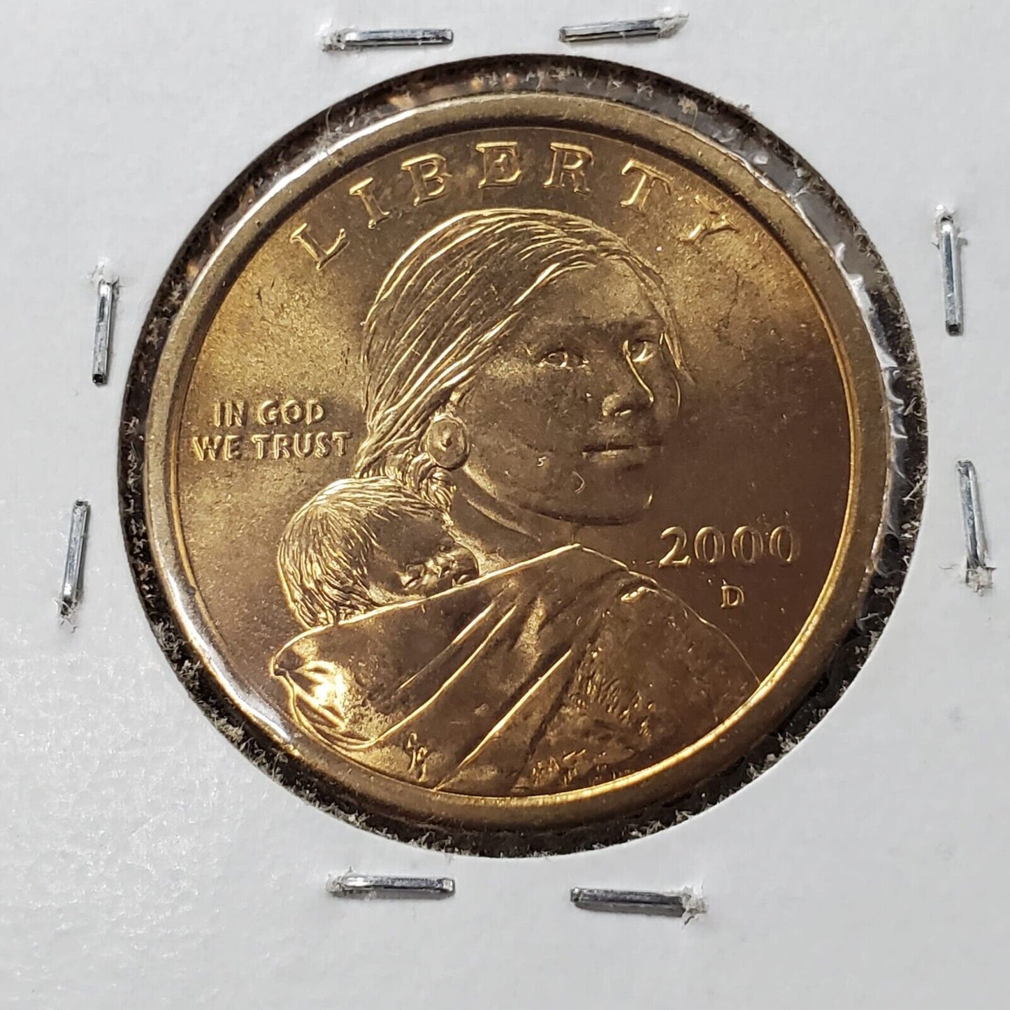 2000 D Sacagawea Native Brass Dollar Coin CH Choice / Gem BU Toner