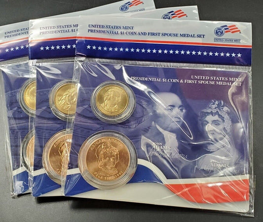U.S. Mint Presidential $1 Coin and Spouse Medal Set: John & Abagail Adams
