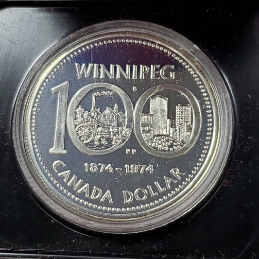 1974 Canada Silver Dollar Winnipeg Centennial 1874-1974