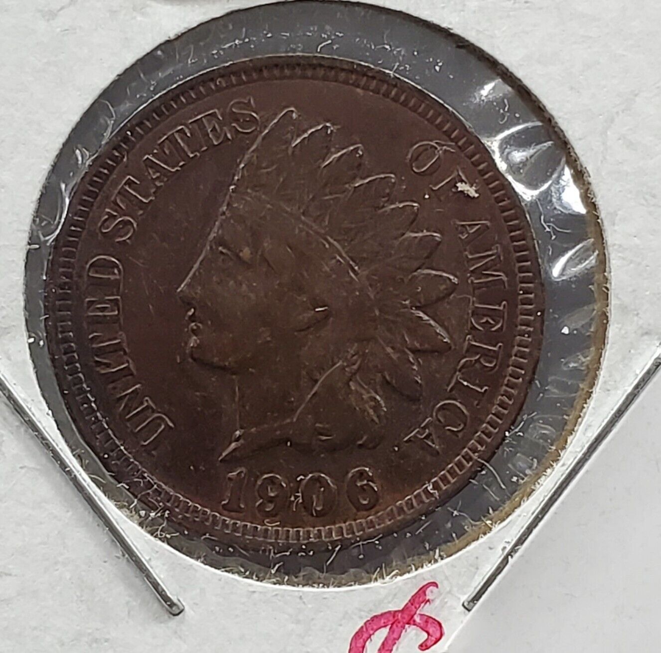 1906 P Indian Head Cent Penny Coin VF Very Fine Circulated