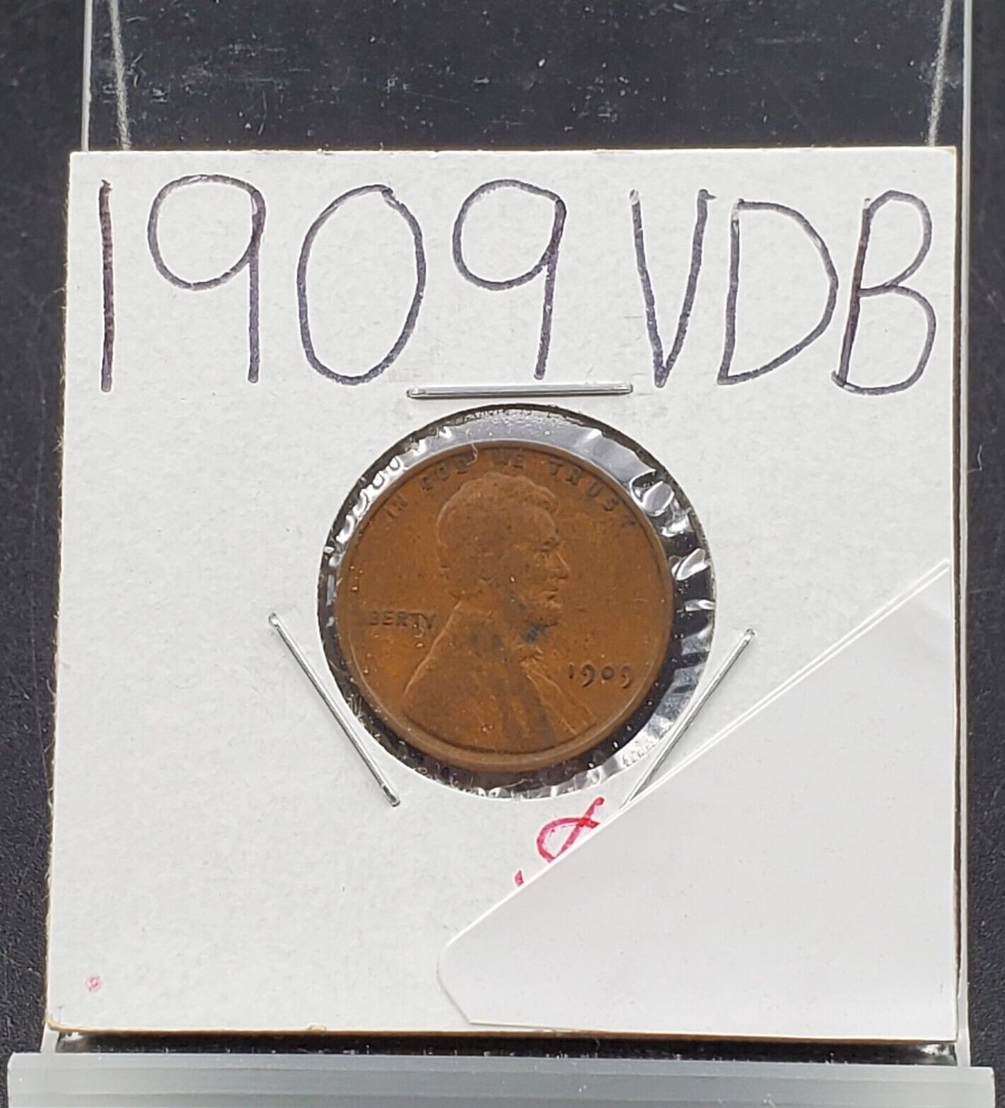1909 P VDB Lincoln Wheat Cent Penny Coin VG Very Good Circ 1st year of type