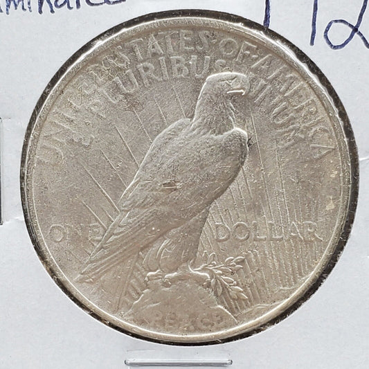 1923 P Peace 90% Silver Eagle Dollar Coin Laminated  reverse  Error coin
