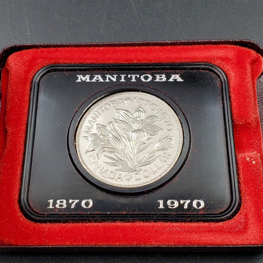 1970  Canada  Dollar  Manitoba  100 ANIVERSARY  Coin and original Box
