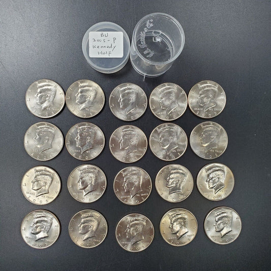 2005 P 20 x 50c Average BU Uncirculated Kennedy Half Dollar Coin Roll