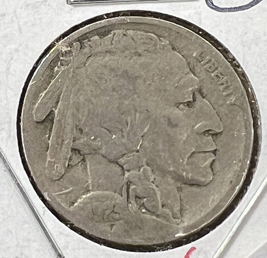 1923 S 5c Buffalo Indian Head Nickel Coin Good Circulated