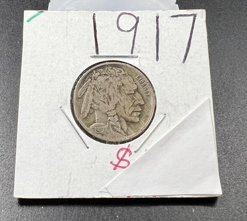 1917 Buffalo Indian Head Nickel Coin Choice Fine / VF