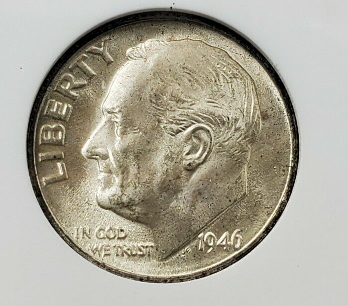 1946 D Roosevelt Silver Dime Coin Variety ANACS MS64 Breen-3700 DDR 008 DMR-017