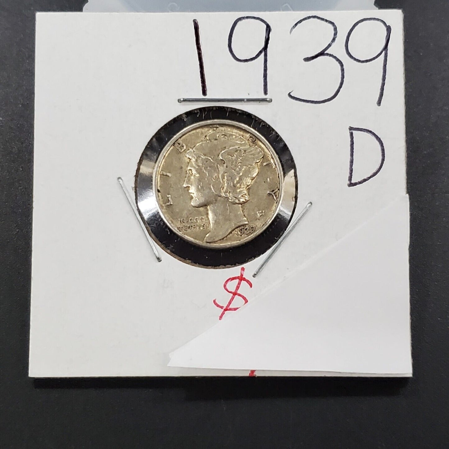 1939 D Mercury Silver Dime Coin XF EF Extra Fine Circ