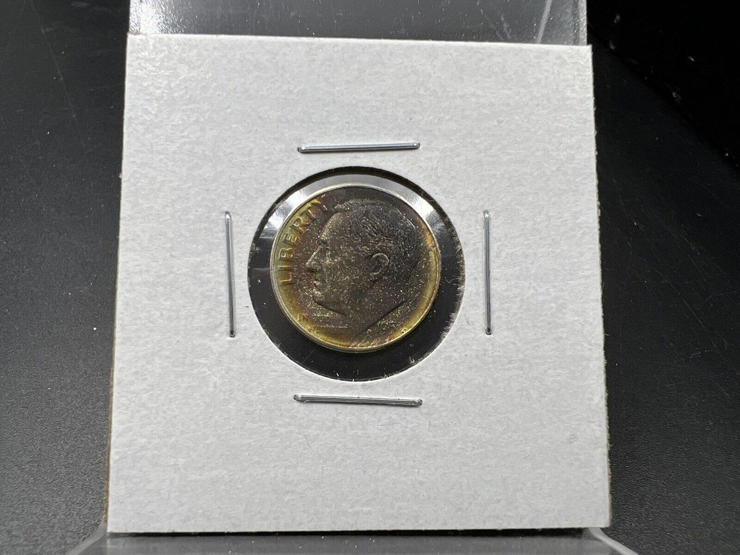 1954 S Roosevelt Silver Dime Coin Toning Toner Rainbow PQ * Choice BU UNC NICE