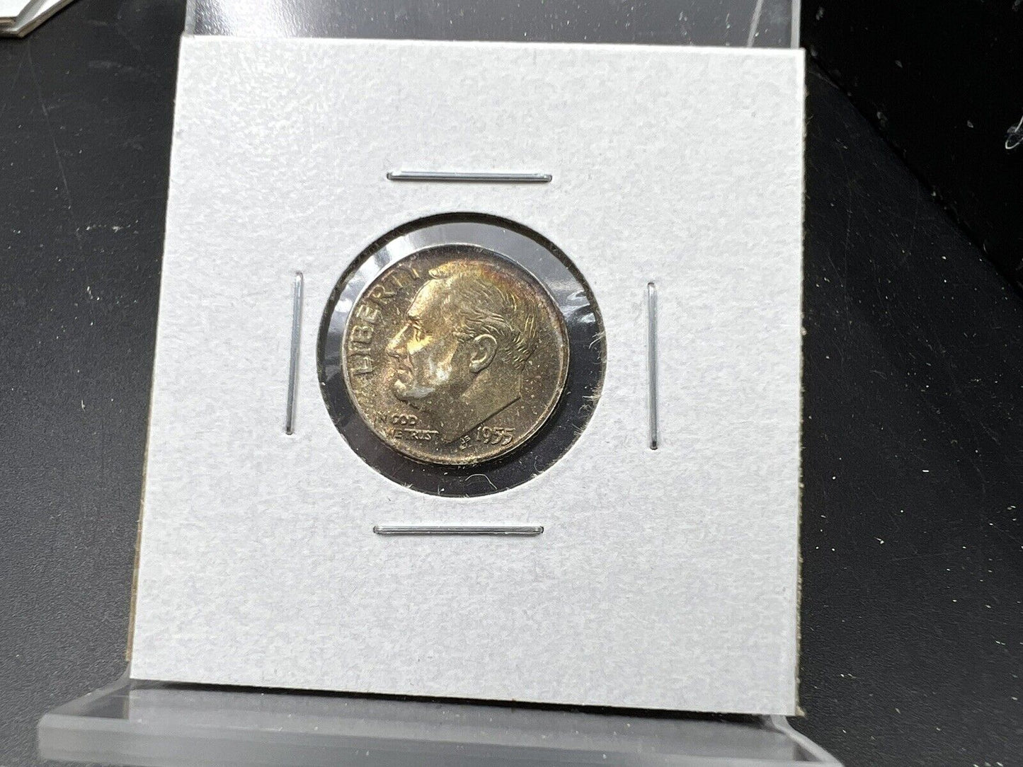 1955 P Roosevelt Silver Dime Coin Nice Toning Toner Rainbow Choice BU UNC NICE