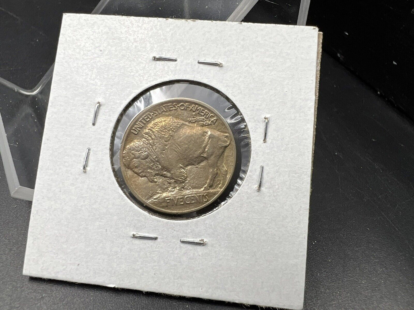 1913 P Buffalo Indian Head Nickel 5c AU About UNC Type 1 Die Clash @ E Plurubus