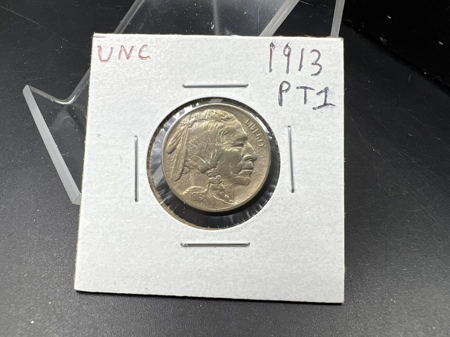 1913 P Buffalo Indian Head Nickel 5c BU UNC Type 1 Die Clash @ E Plurubus