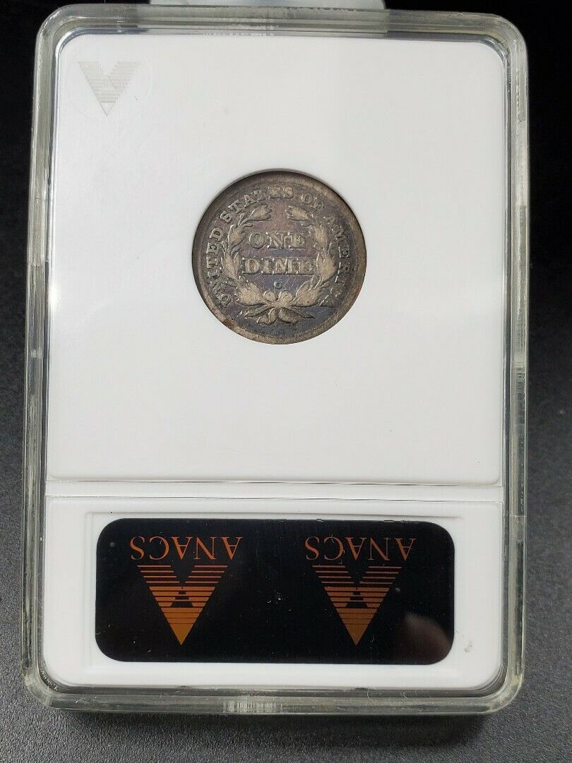 1840 Micro O Liberty Seated Dime Variety Coin ANACS G4 Breen-3230 F-104