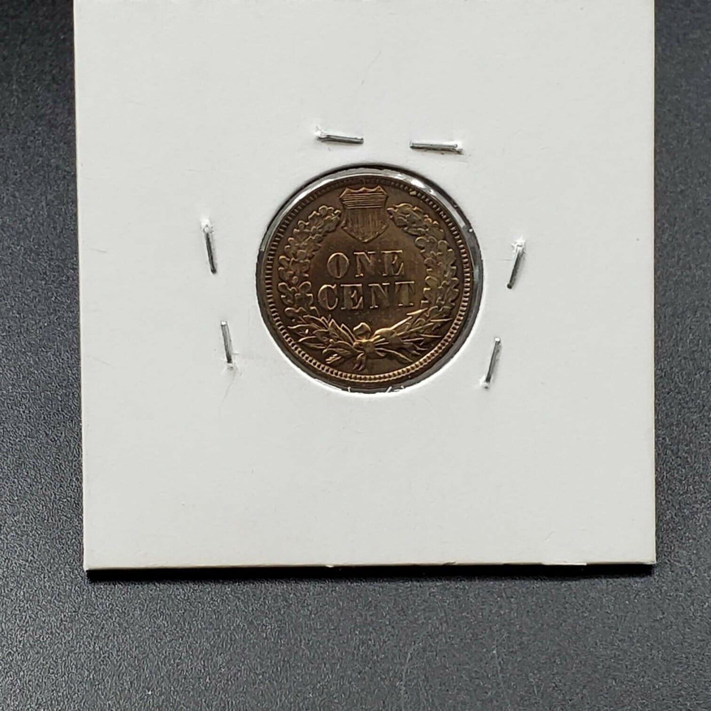 1898 P 1c Indian Cent Penny Coin Choice AU About Uncirculated Brown color