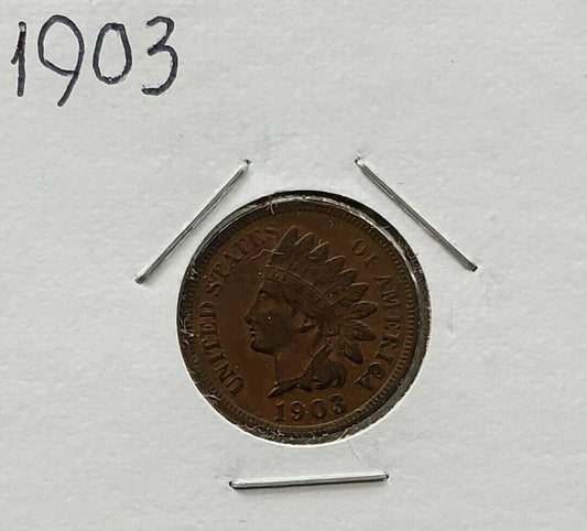 1903 P 1c Indian Cent Penny Coin Choice VF Very Fine Combined Shipping Discounts