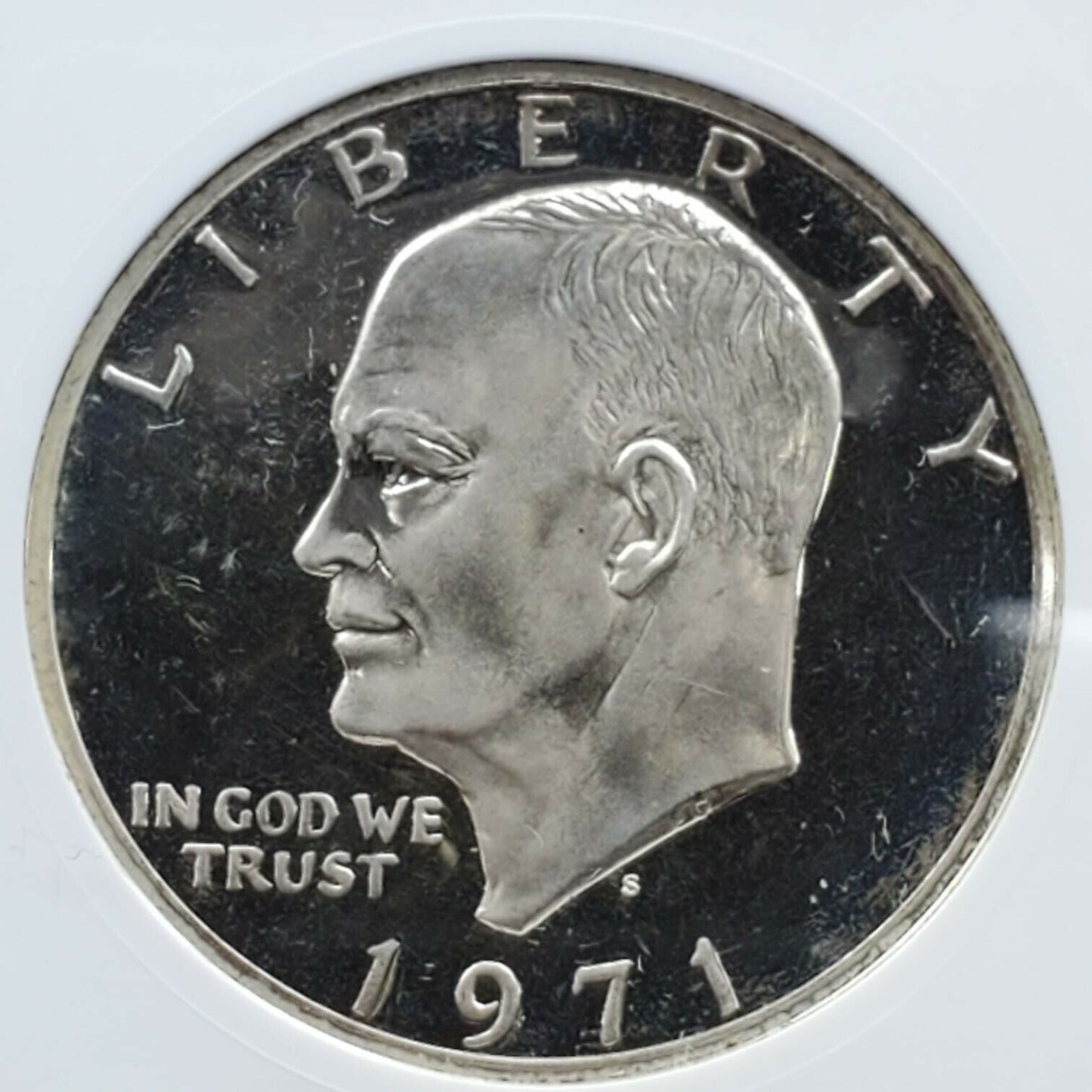 1971 S $1 Ike Eisenhower Silver Dollar Coin ANACS PF66 Cameo Variety DDO 032