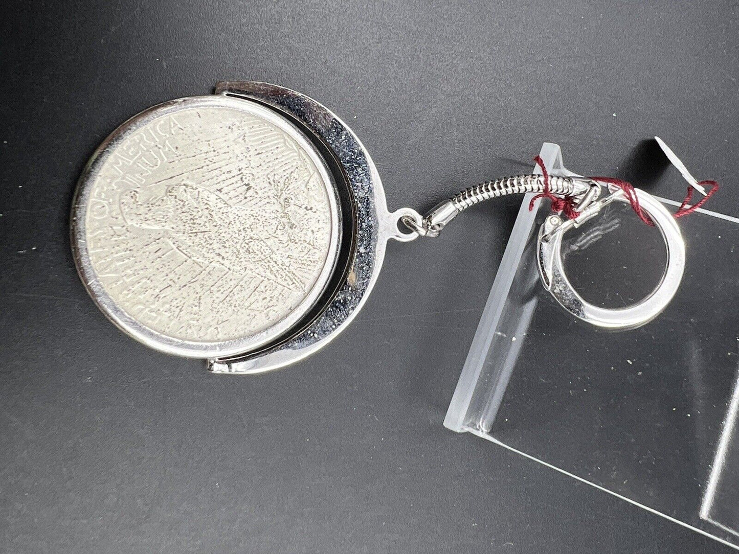 1923 $1 Peace US Silver Dollar Coin Plated and in Keychain