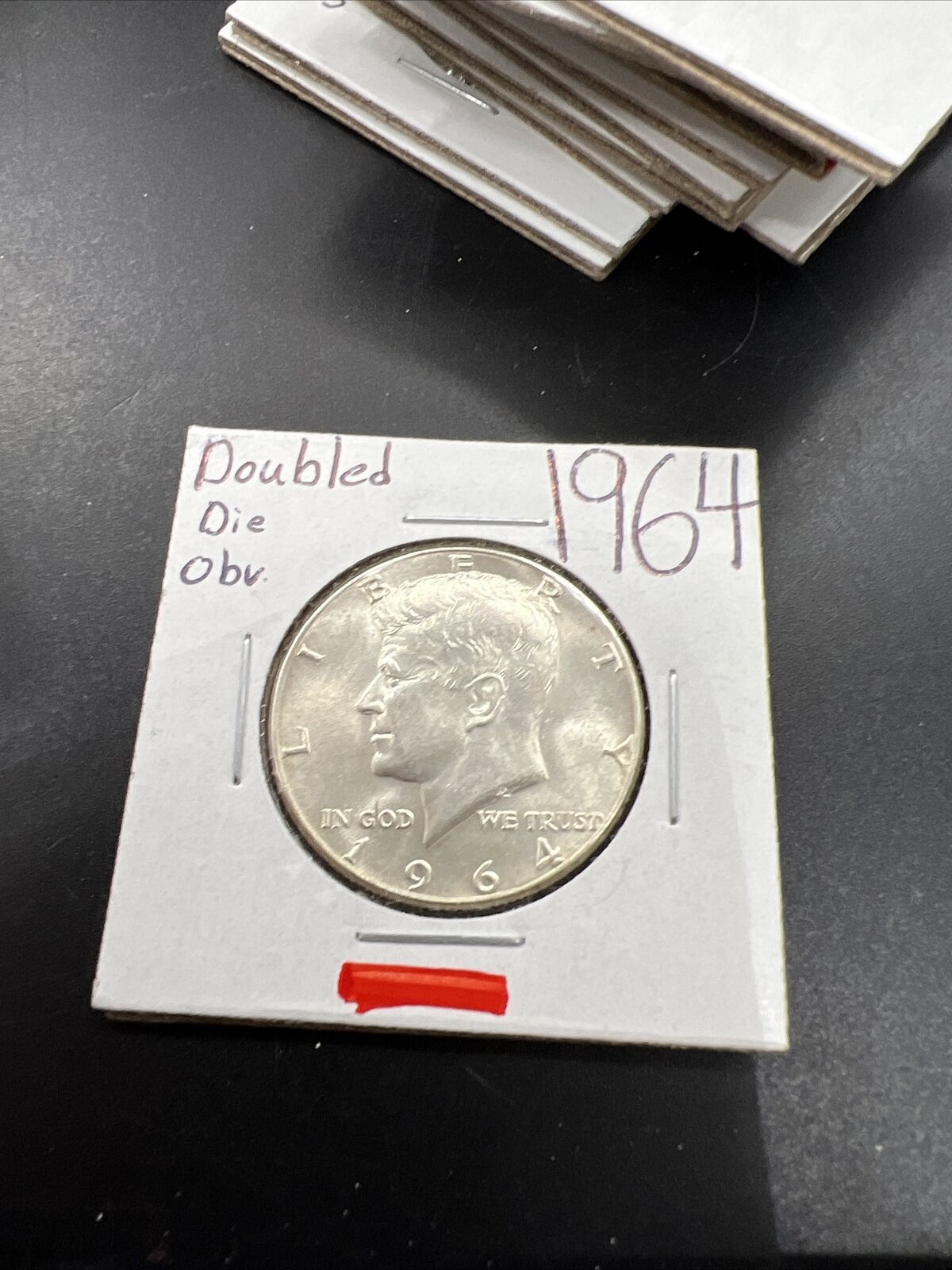 1964 P 50C Kennedy Half Dollar Coin CH AU DDO Double Die OBV Minor Variety #A