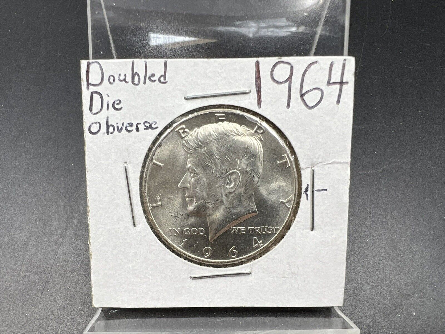 1964 P 50C Kennedy Half Dollar Coin BU UNC DDO Double Die OBV Minor Variety #A