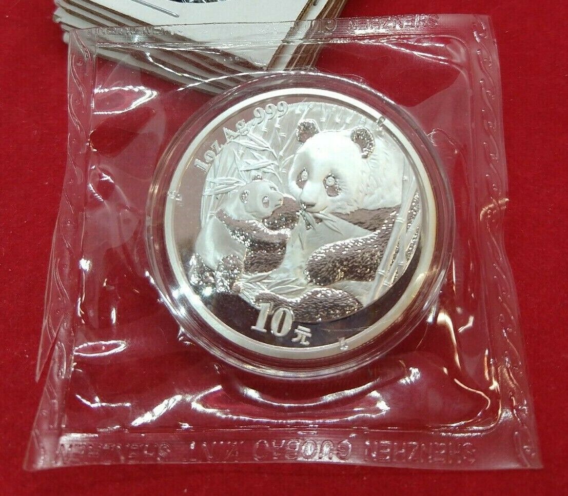 2005 1 oz Silver Panda Double Sealed OGP Gem Proof Nice Coin .999 Argent Chinese