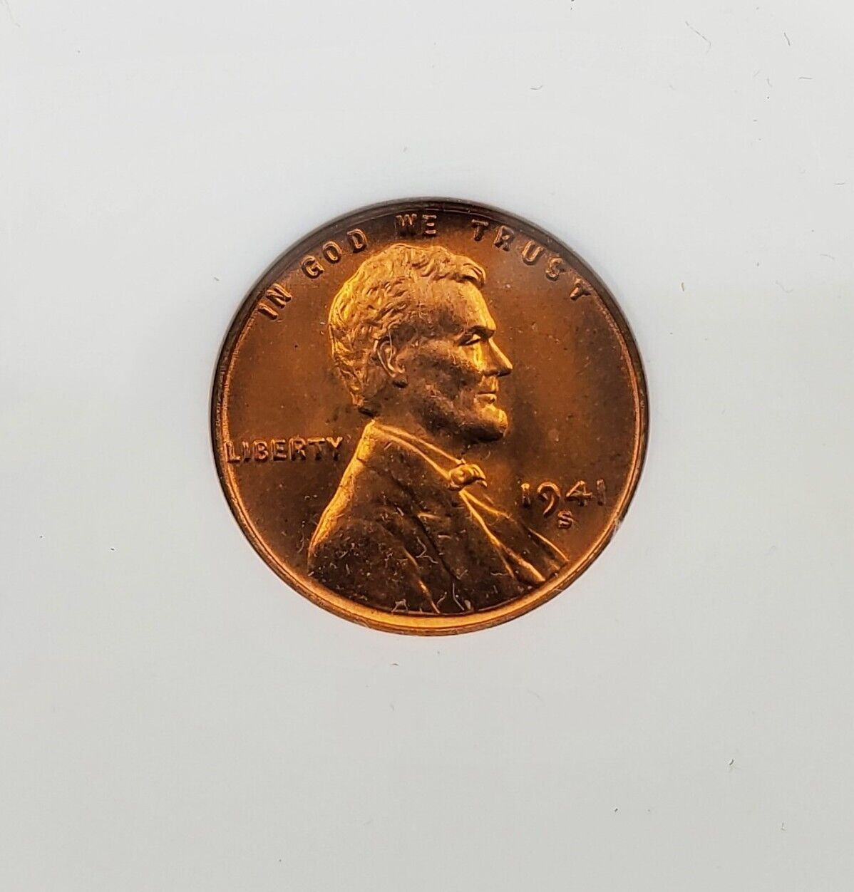 1941 S Lincoln Wheat Cent Penny Coin NGC MS67 RD RED #2