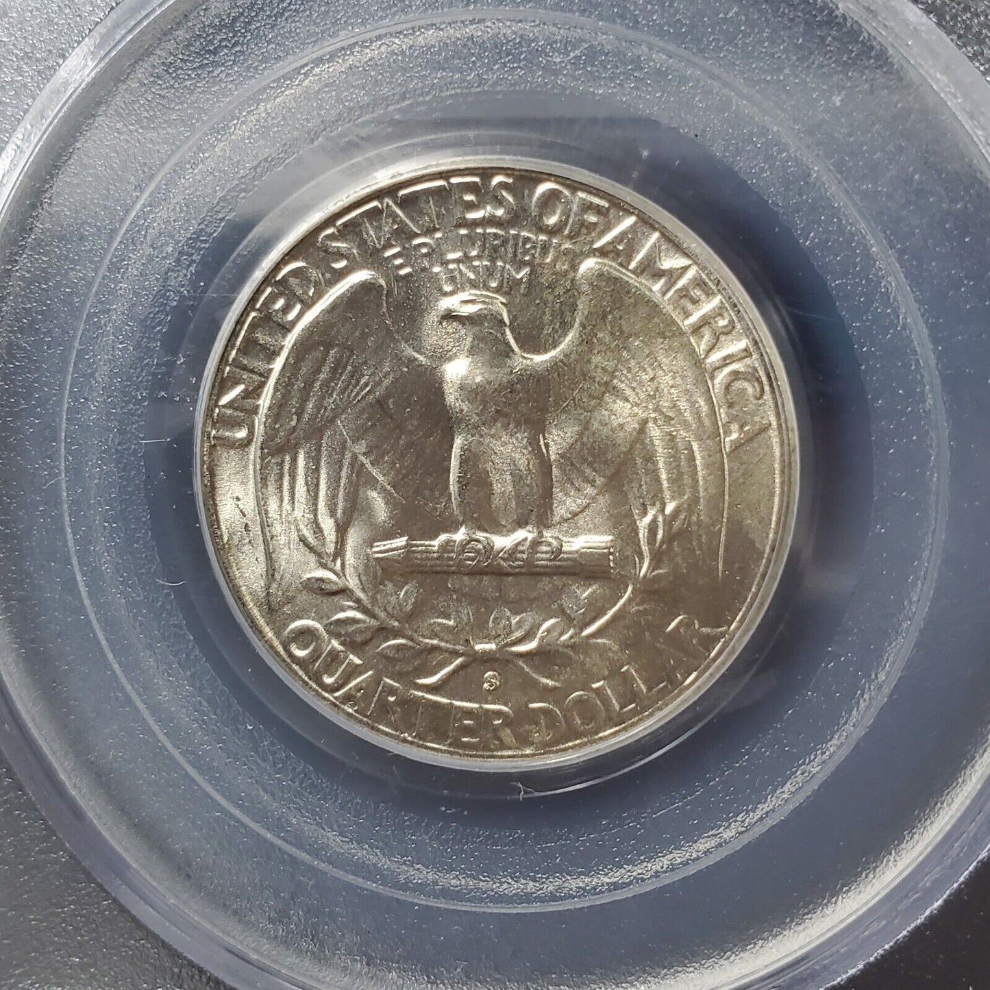 1954 S 25C Washington Quarter Silver Coin PCGS MS65 #039 Gem BU Certified