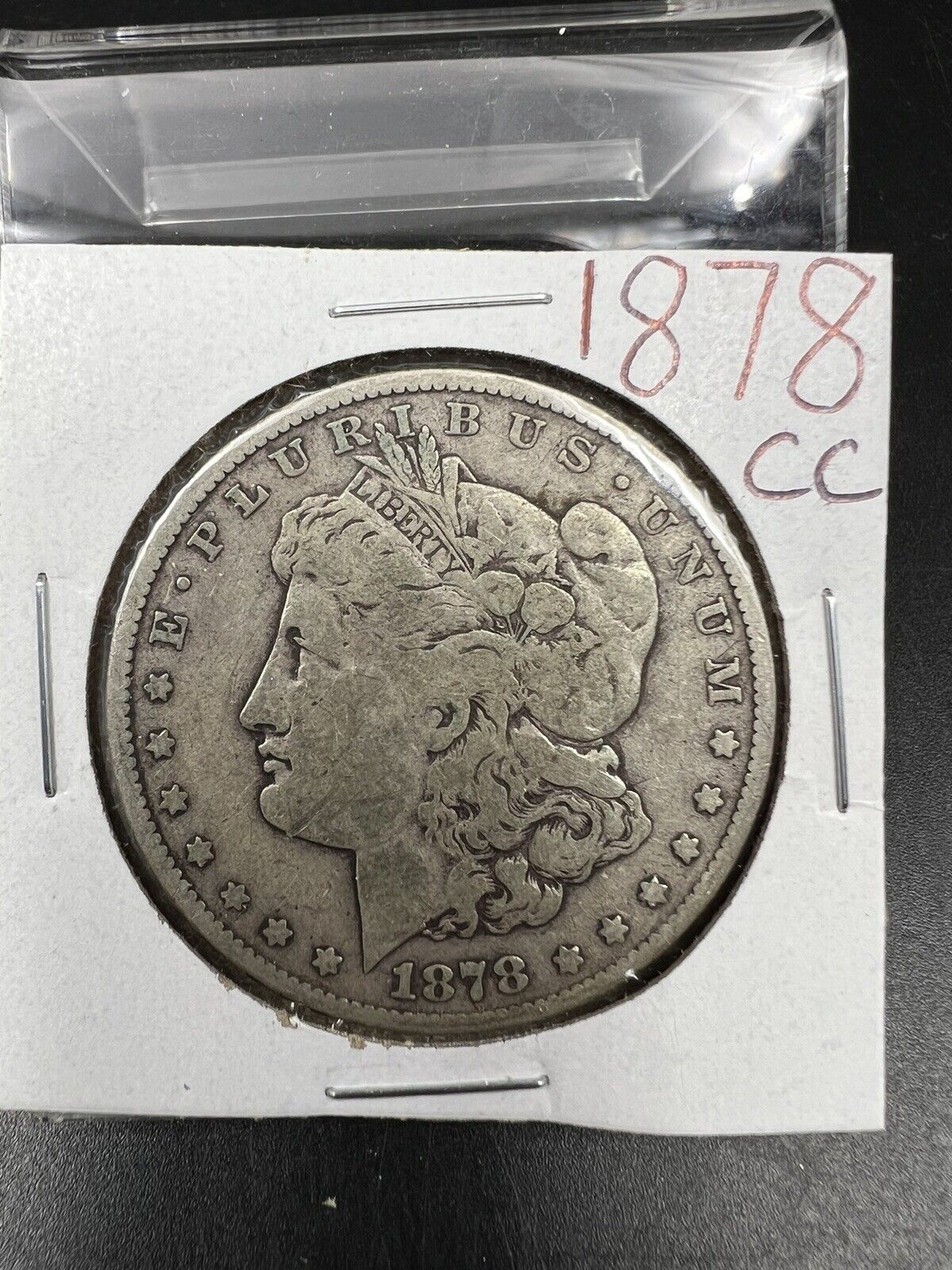 1878 CC Morgan Silver Eagle Dollar Coin Choice Good / VG Very Good Circ