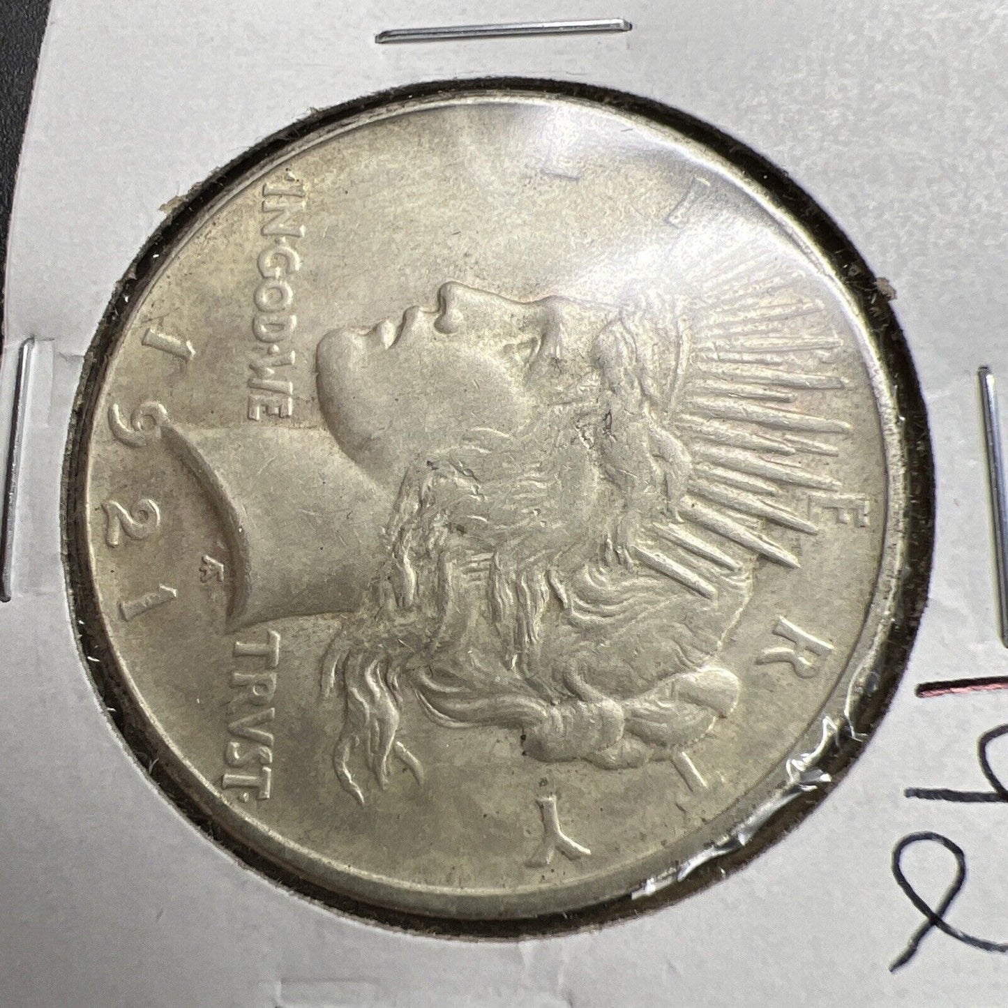 1921 $1 Peace Silver Dollar Coin AU About UNC Circ Key Date High Relief