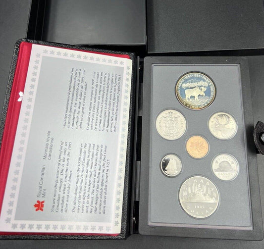 1985 Canada Double Dollar Proof Set Royal Canadian Mint RCM OGP In Plastic Case
