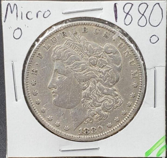 1880 O $1 Morgan Dollar Coin Micro O Variety XF EF Details Circ