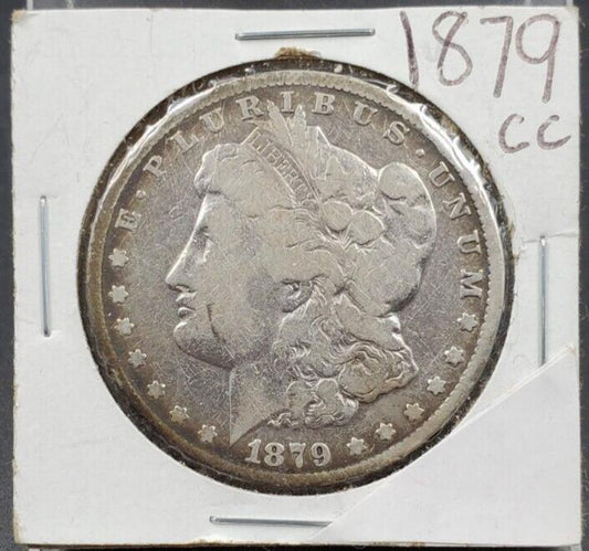 1879 CC Morgan Silver Eagle Dollar Coin Good / VG Details Circ