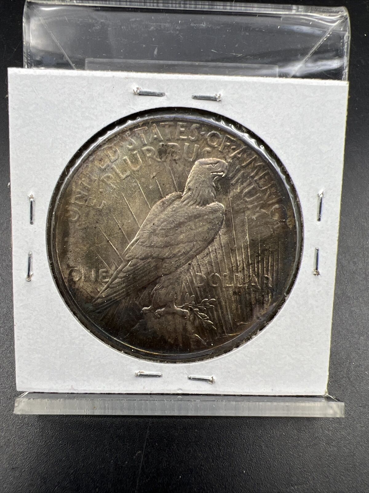 1922 P $1 Peace Silver Dollar XF Circ PQ Raku Style Toning Toner Obverse