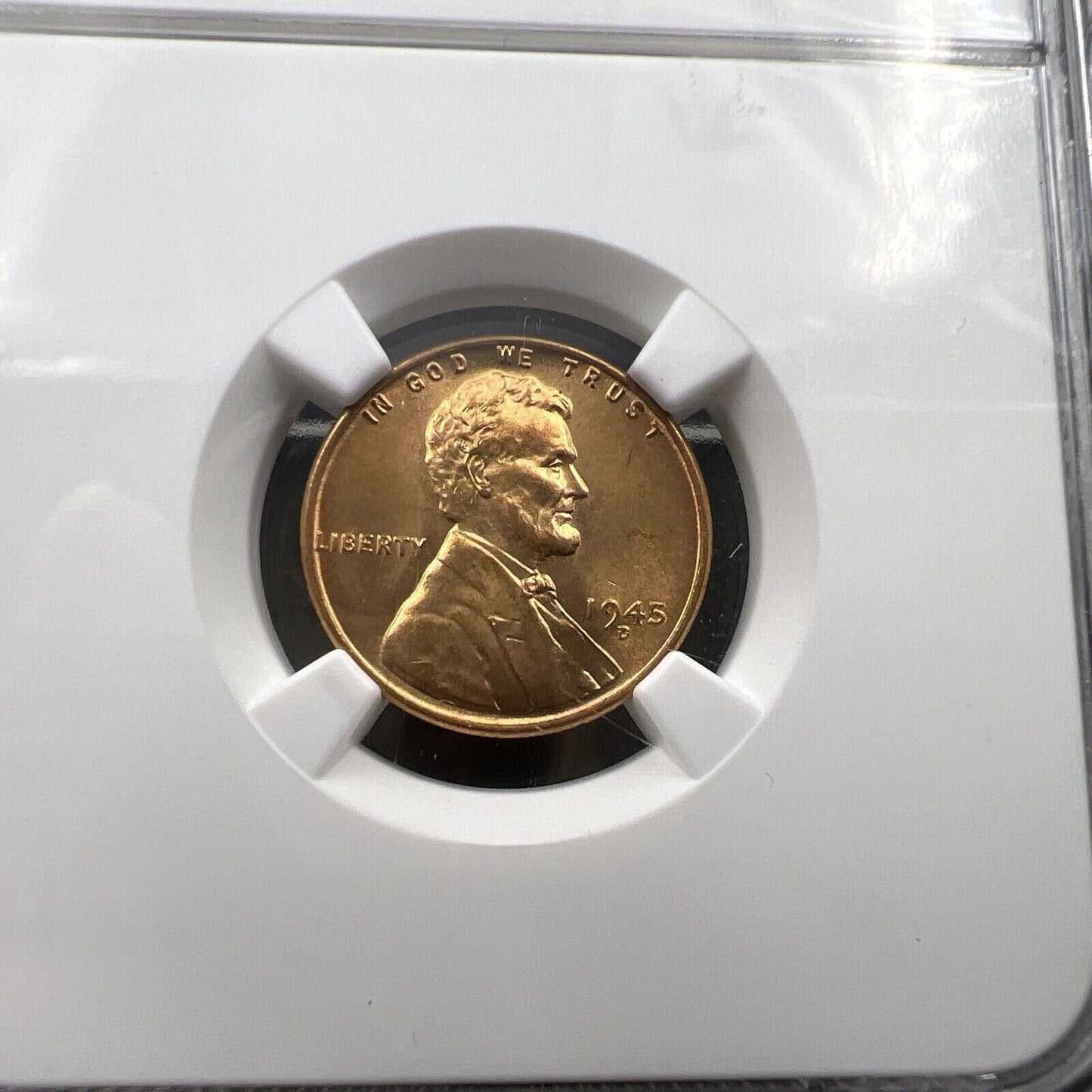 1945 D 1c Lincoln Wheat Cent Penny Coin MS66 RD NGC Gem BU