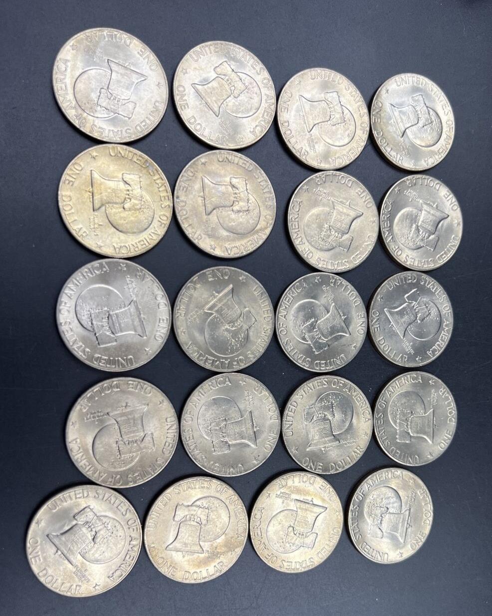 1976 P $1 Type 2 Ike Eisenhower CLAD Dollar 20 Coin Choice BU UNC Roll (exact A)
