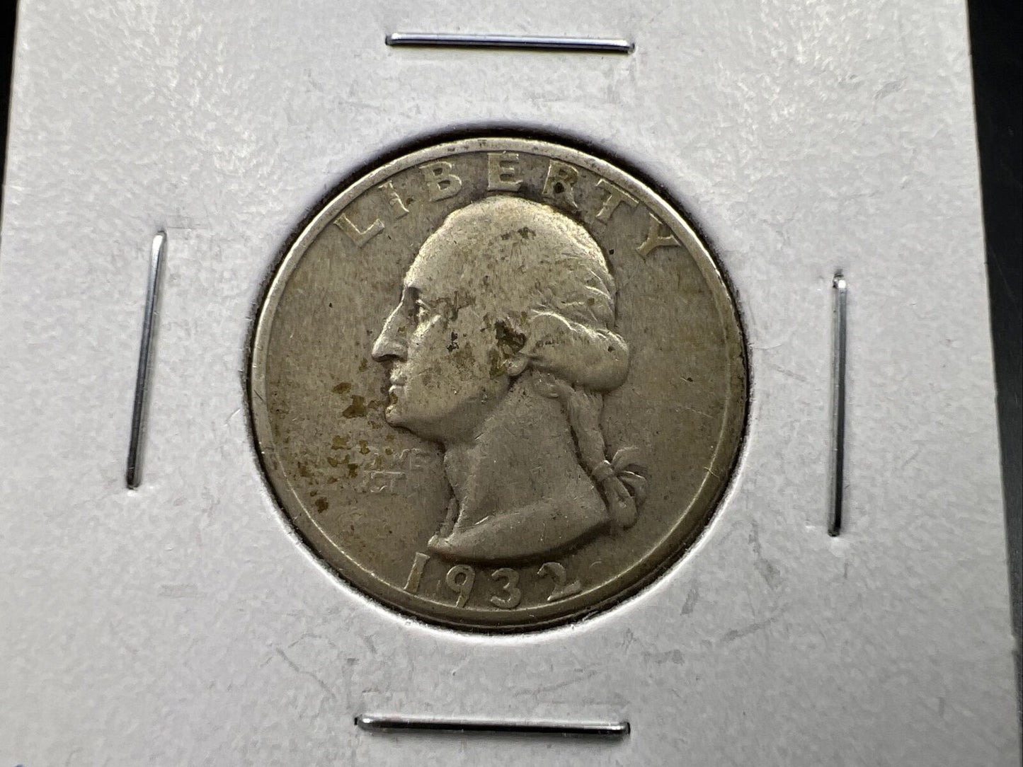 1932 S 25c Washington Silver Quarter Coin Choice Fine Circ Semi Key Date