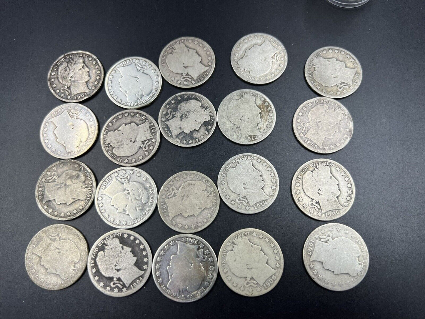 $10 FV Barber Silver Half Dollar Coin Roll AG + 90% silver 20 Coins #A