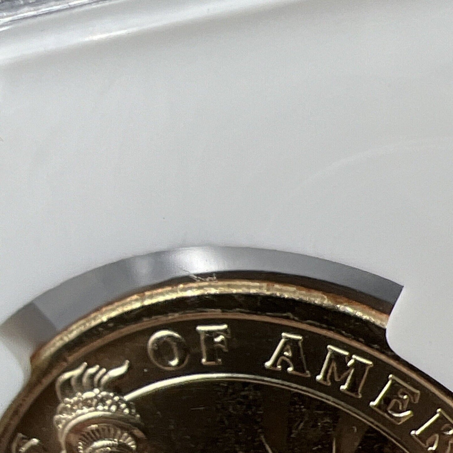 2007 Washington Presidential Dollar Coin Missing Edge Lettering Error NGC MS64