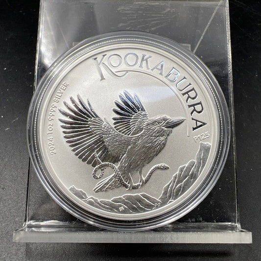 2024 1 Oz Silver Kookaburra Coin GEM BU In Capsule