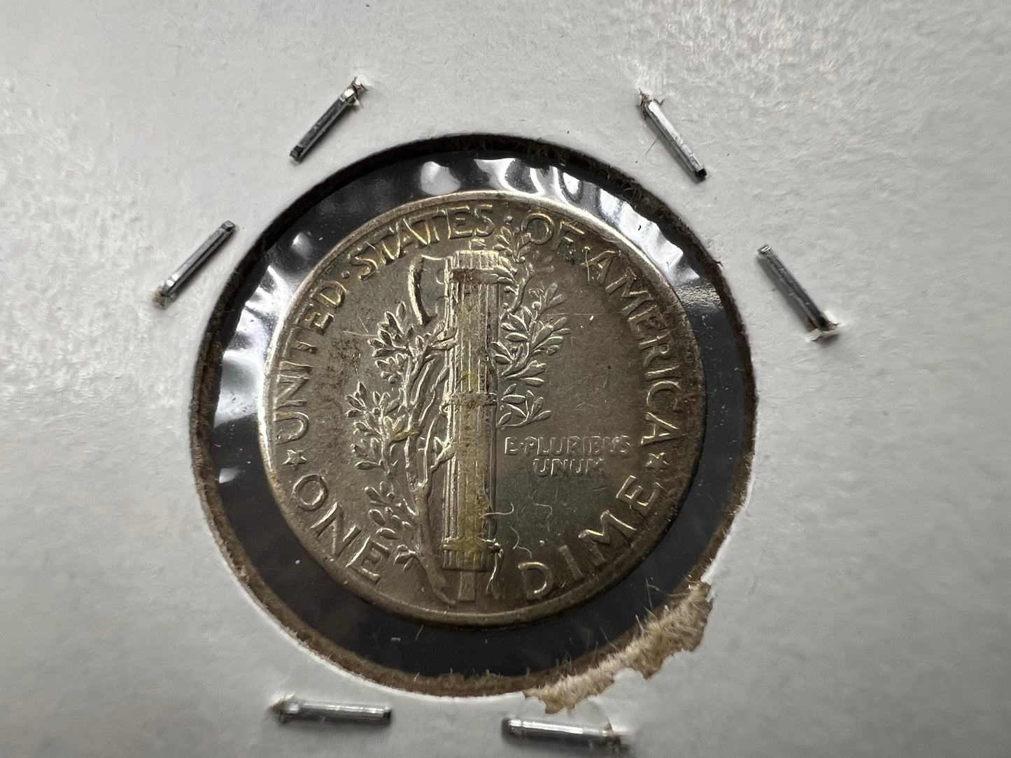 1943 P 10c Mercury Silver Dime Coin AU Neat Toning Toner SK#1a