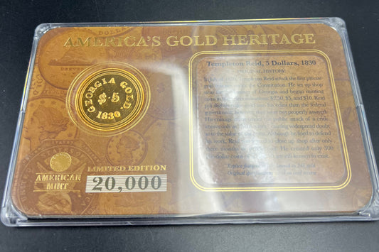 Fantasy Tribute Coin 1830 Templeton Reid 5 Dollars Gold - No Precious metal