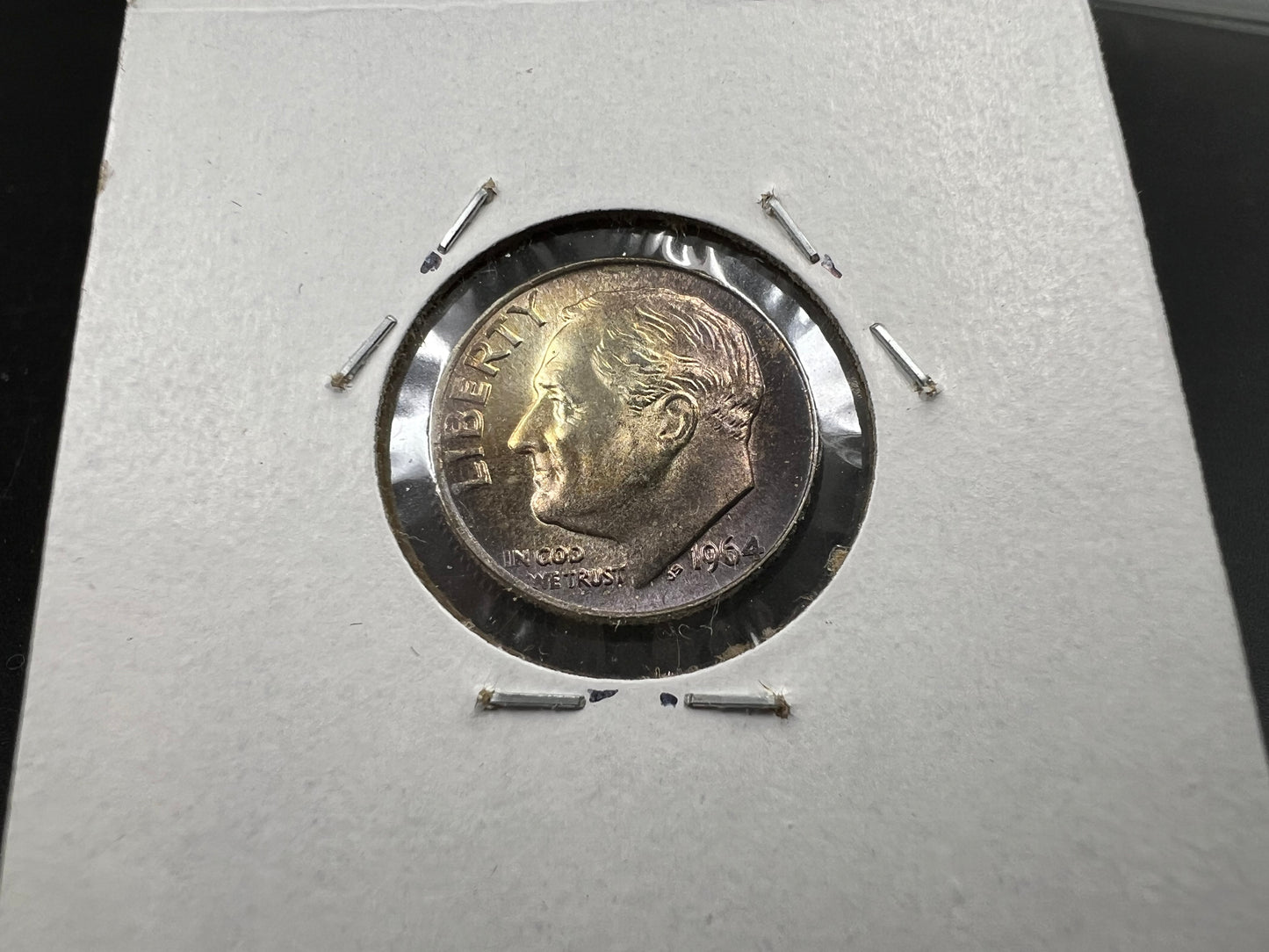 1964 P 10c Roosevelt Silver Dime Coin CH BU PQ Purple Toning Toner #a