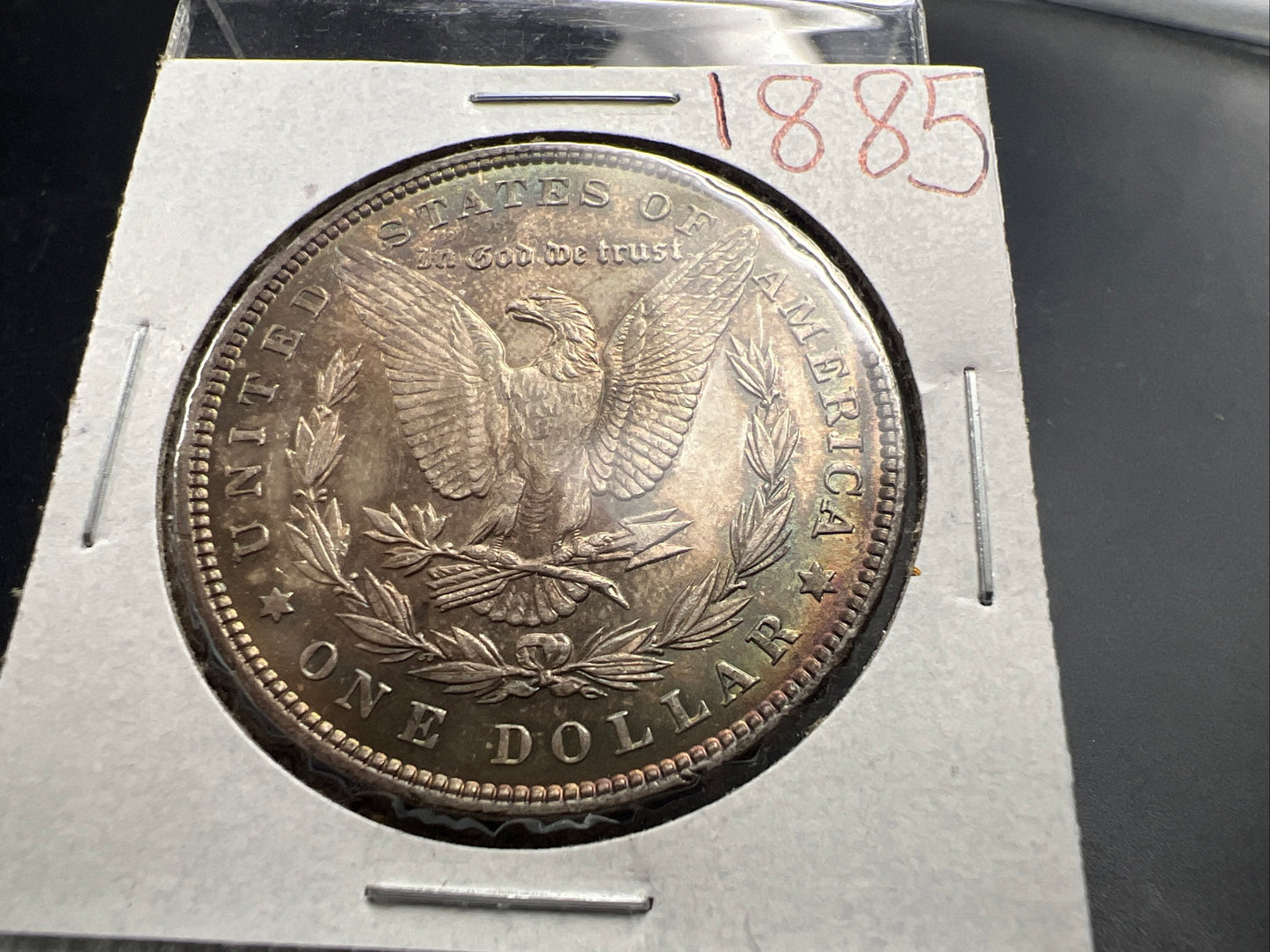 1885 P $1 Morgan Silver Dollar Coin Choice AU About UNC Neat Toning Toner